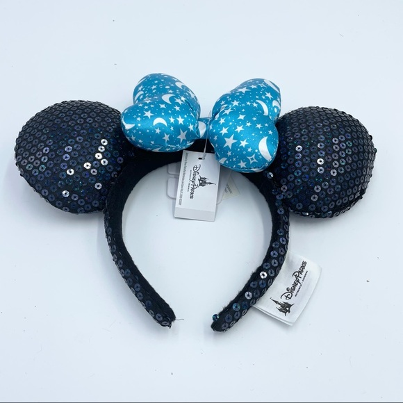 Disney Black and Blue Minnie Mouse Ears - Picture 3 of 11